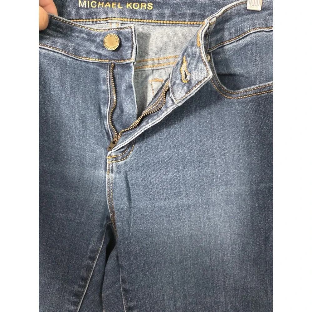 Michael Kors Skinny Jeans Women Size 8 Blue Denim Stretch Mid Rise
